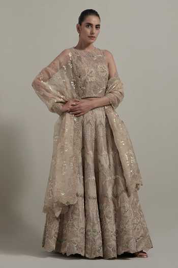 Kavita Bhartia Floral Embroidered Lehenga Set 