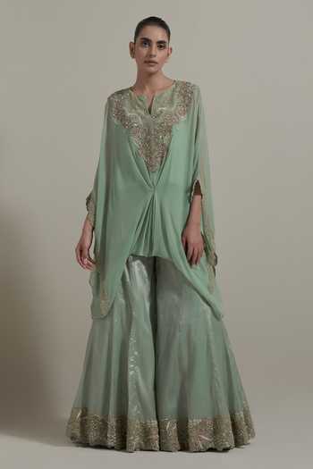 Kavita Bhartia Yoke Embroidered Kaftan & Skirt Set 