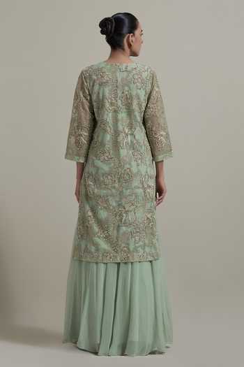 Kavita Bhartia Embellished Jacket Sharara Set 