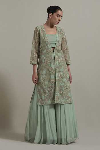 Kavita Bhartia Embellished Jacket Sharara Set 