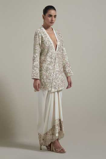 Kavita Bhartia Embroidered Jacket & Skirt Set 