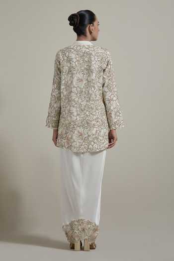 Kavita Bhartia Embroidered Jacket & Skirt Set 