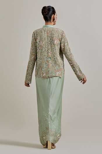 Kavita Bhartia Hand Embellished Jacket & Skirt Set 