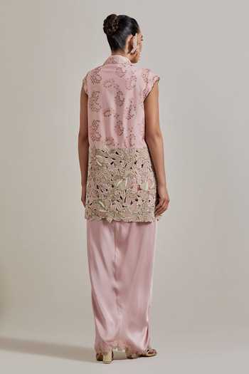 Kavita Bhartia Hand Embellished Jacket & Skirt Set 