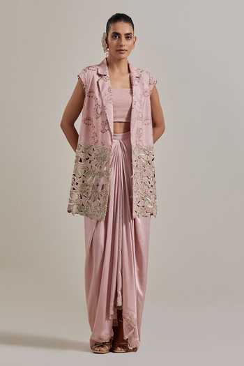 Kavita Bhartia Hand Embellished Jacket & Skirt Set 