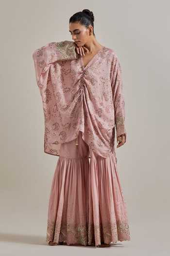 Kavita Bhartia Hand Embellished Kaftan & Sharara Set 