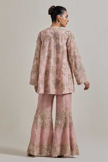 Kavita Bhartia Hand Embellished Kurta Palazzo Set 