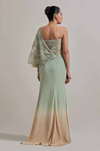 Kavita Bhartia Pre-Draped Saree & Embroidered Blouse Set 