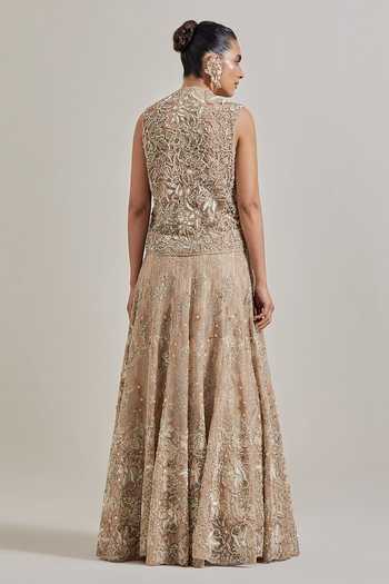 Kavita Bhartia Hand Embellished Jacket & Skirt Set 
