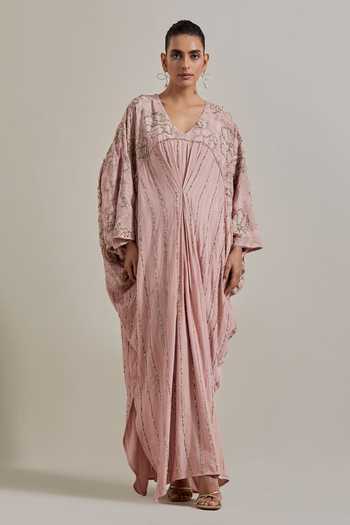 Kavita Bhartia Hand Embellishment Crepe Kaftan 