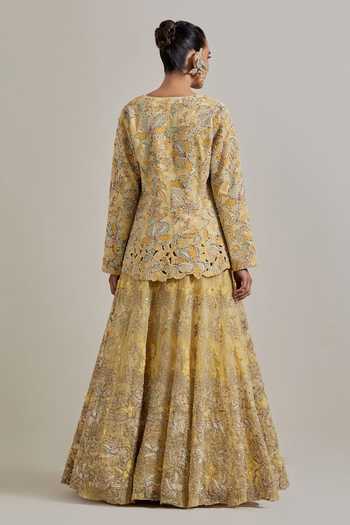 Kavita Bhartia Hand Embellished Jacket & Skirt Set 