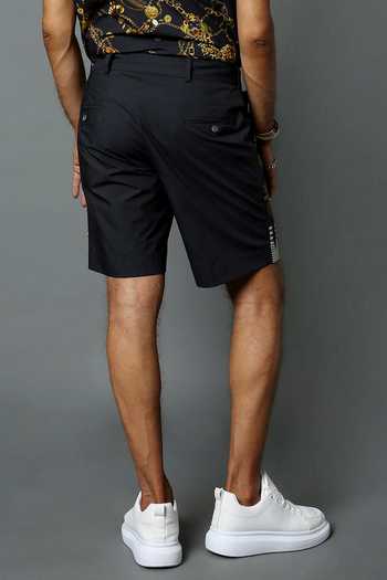 House Of Three Dravida Cotton Linen Jewel Print Shorts 