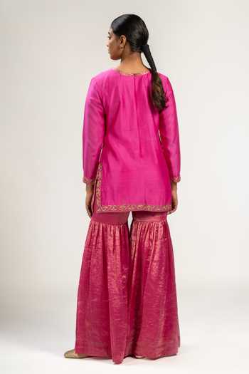 KAJAL AGRAWAL Handwoven Chanderi Silk Kurta Set 