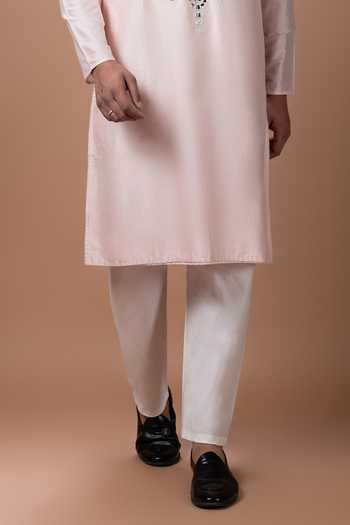Buy Priyanka Haralalka Pink Silk, Cotton Mirror Work Kurta And Pyjama Set Online at Aza Fashions Buy_Priyanka Haralalka_Pink Silk, Cotton Mirror Work Kurta And Pyjama Set _Online_at_Aza_Fashions