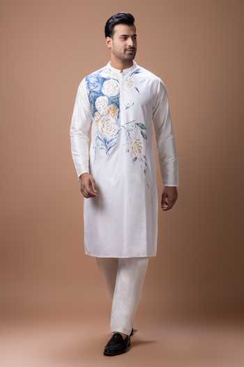 Priyanka Haralalka Hand Painted & Embroidered Kurta Set 