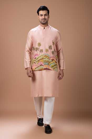 Priyanka Haralalka Cotton Silk Kurta Set With Bundi 