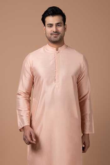 Buy Priyanka Haralalka Pink Silk, Cotton Plain Kurta And Pyjama Set Online at Aza Fashions Buy_Priyanka Haralalka_Pink Silk, Cotton Plain Kurta And Pyjama Set _Online_at_Aza_Fashions