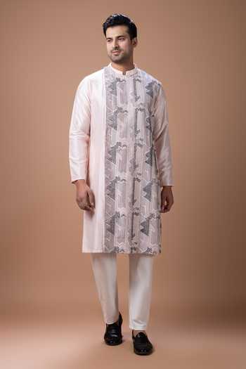 Priyanka Haralalka Embroidered Cotton Silk Kurta Set 