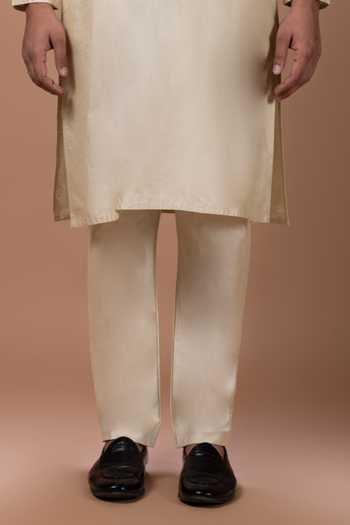 Priyanka Haralalka Beige Silk, Cotton Kurta And Pyjama Set Online at Aza Fashions Priyanka Haralalka_Beige Silk, Cotton Kurta And Pyjama Set _Online_at_Aza_Fashions