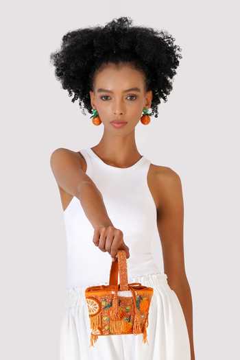 APT FOREVER Citrus Orange Bucket Bag 