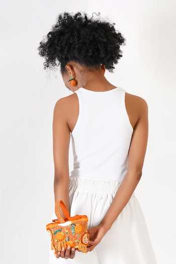 Buy APT FOREVER Orange Citrus Bucket Bag Online at Aza Fashions Buy_APT FOREVER_Orange Citrus Bucket Bag _Online_at_Aza_Fashions