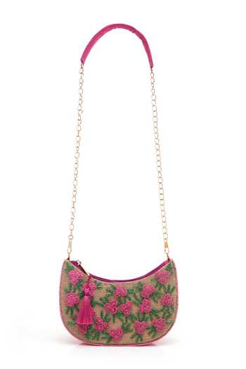 APT FOREVER_Pink Garden Glow Clutch Bag _Online_at_Aza_Fashions