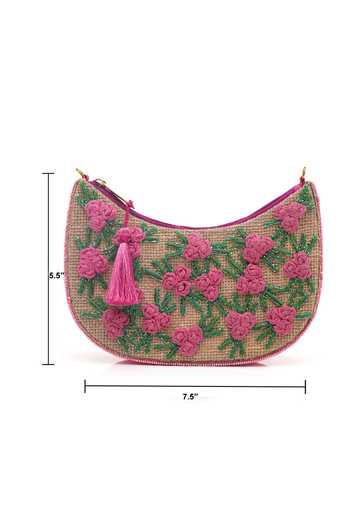 APT FOREVER_Pink Garden Glow Clutch Bag _at_Aza_Fashions