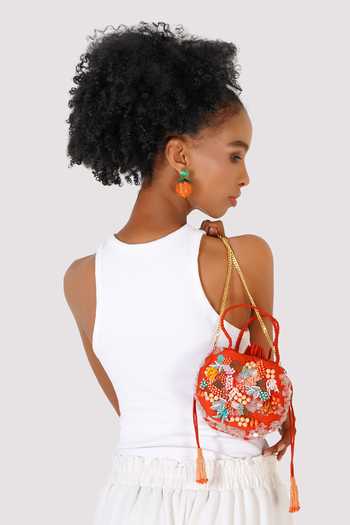 APT FOREVER_Red Colour Pop Clutch Bag _at_Aza_Fashions