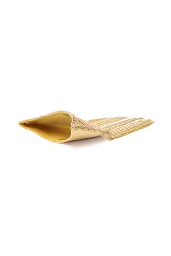 APT FOREVER_Gold Twirl And Tassel Clutch Bag _Online_at_Aza_Fashions