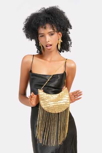 APT FOREVER Twirl & Tassel Clutch Bag 