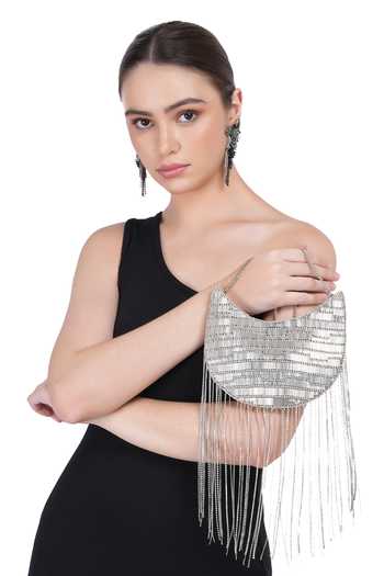 APT FOREVER Twirl & Tassel Clutch Bag 