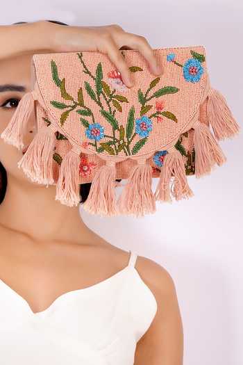 Buy_APT FOREVER_Peach Flora Swing Clutch Bag 