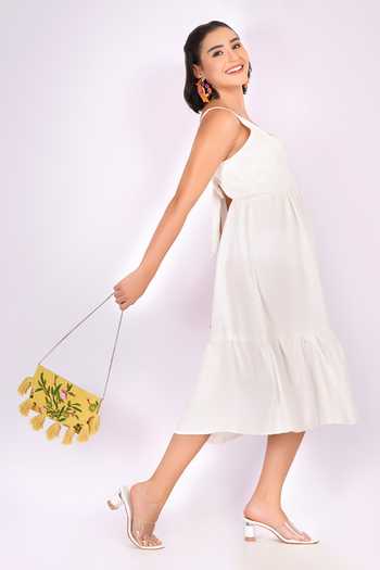 Buy_APT FOREVER_Yellow Flora Swing Clutch Bag _Online_at_Aza_Fashions