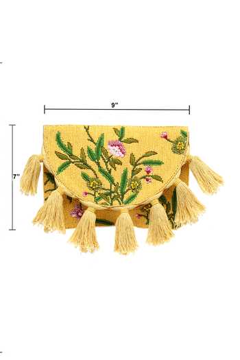 Shop_APT FOREVER_Yellow Flora Swing Clutch Bag _Online_at_Aza_Fashions