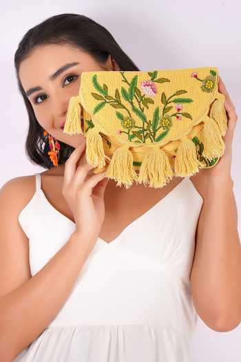 Shop_APT FOREVER_Yellow Flora Swing Clutch Bag 