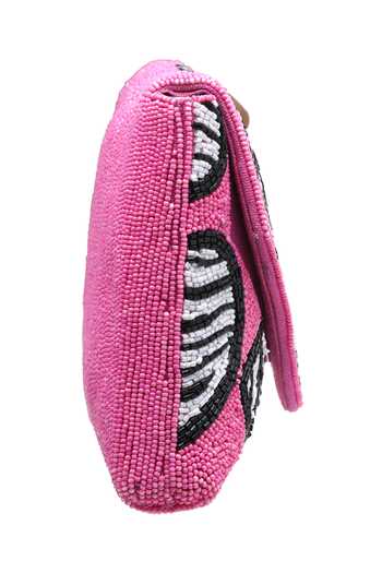 Buy_APT FOREVER_Pink Zebra Heart Clutch _Online_at_Aza_Fashions