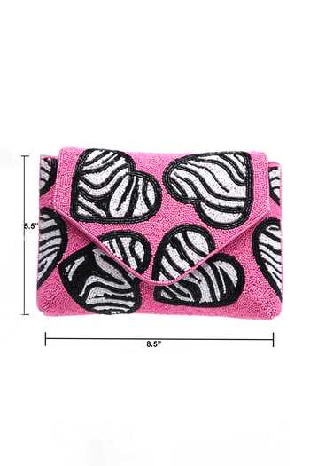 Buy_APT FOREVER_Pink Zebra Heart Clutch 