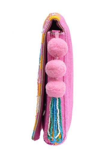 Shop APT FOREVER Pink Mushroom Clutch Bag Online at Aza Fashions Shop_APT FOREVER_Pink Mushroom Clutch Bag _Online_at_Aza_Fashions