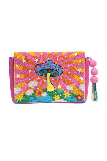 Shop APT FOREVER Pink Mushroom Clutch Bag Shop_APT FOREVER_Pink Mushroom Clutch Bag