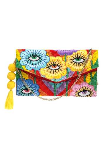 APT FOREVER Flowery Eyes Clutch Bag 