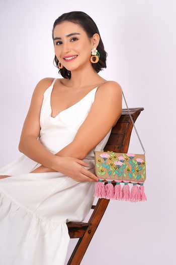 APT FOREVER_Pink Clutch Bag _at_Aza_Fashions