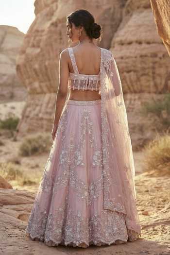 Ruceru Hand Embroidered Lehenga Set 