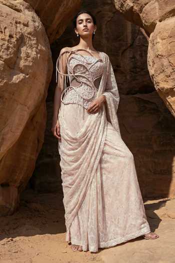Ruceru Hand Embroidered Saree Gown 