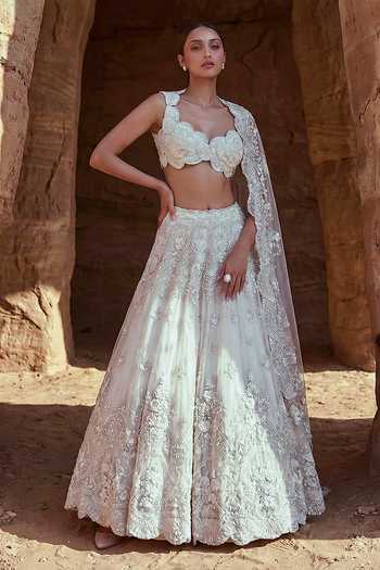 Ruceru Hand Embroidered Blouse & Skirt Set 