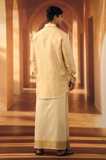 Vivek Karunakaran Heirloom Gilded Edge Veshti 
