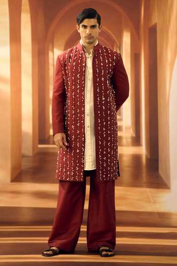 Vivek Karunakaran Merlot Korean Pant 