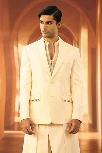 Vivek Karunakaran Jute Linen Ceremonial Blazer 