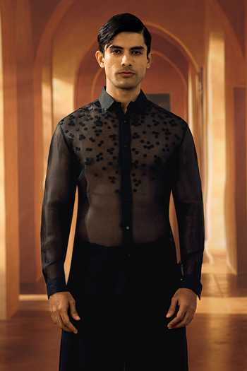 Vivek Karunakaran Jasmine Scatter Organza Shirt 