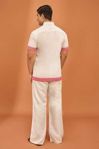 Vivek Karunakaran Border Cluster Poplin Shirt 