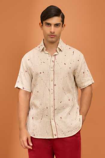 Vivek Karunakaran Script & Splatter Shirt 